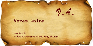Veres Anina névjegykártya